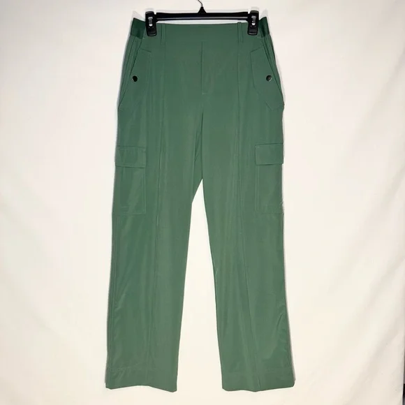 Athleta Venice High Rise Wide Leg Cargo Pants Green Size 8 - Picture 3 of 12